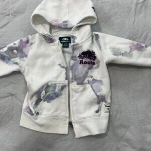 Roots White and Purple Kids Hoodie